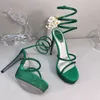 Rene Caovilla Stileetto Heels Sandals Luxurys Designers Dress Shoes shoes women slipers cleo margot butterfly-detailing ranestone studded sandal 35--42 xxxoox