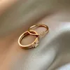 Bague de mariage de luxe en acier titane et vent froid, bague de fiançailles pour femmes et filles