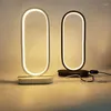 Table Lamps Minimalist LED Reading Lamp Living Room Study Warm Atmosphere Touch Dimming Oval Creative Bedroom Bedside Small Night Light