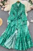 Robes décontractées 2023 robe inspirée de la sœur royale printemps et automne à lacets taille montre mince tempérament élégant grande jupe balançoire
