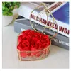 Fiori decorativi 6pz Cesto di ferro Rose Sapone Fiore Confezione regalo Attività Creativo Piccolo artificiale Per matrimonio San Valentino Decorazioni per la casa