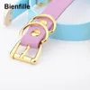 Necklaces Punk Gothic Hand Crafted 100% Real Leather Choker 60mm O Round Gold Collar Kawaii Love Heart Necklace Women Lockable BDSM Choker