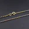 Chaînes véritable chaîne en or multi-tons 18K pour femmes femme 2mmW Rolo collier 18''L cadeau bijoux Au750 avec fermoir à ressort