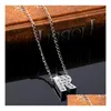 Pendant Necklaces New Alloy Inlaid Diamond Letter Necklace Womens 26 Gsfn004 With Chain Mix Order 20 Pieces A Lot Drop Delivery Jewe Dhtmk