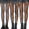 Strumpor Hosiery Sexig kvinnors leopardtryck mesh fisknät net strumpbyxor strumpor party tights strumpor strumpor lolita jk g tights gothic kläder y23