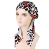Novas mulheres pré-amarrado quimiote cenô hijab muçulmano lenço de cabeça impressão de cabeceira com capa da cabeça de cabelos grãos de chapéu de chapéu de chapéu de capital