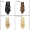 Syntetyczne włosy przedłużenia włosów 22 cale Włókno o wysokiej temperaturze 12 sztuk/działka 2# 1b# 30# 33# kolor