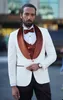 남자 가을 웨딩 파티 세 조각 자켓 바지 세트 남성 블레이저 코트 바지 조끼 패션 슬림 맞는 양복