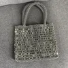 Borse da sera 2023 Borsa a tracolla con perline in nappa argento femminile Design di nicchia Borsa vintage tessuta a mano Borse alla moda