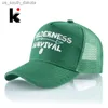 Bollkapslar mäns snapback hattar sommar andas mesh baseball cap kvinnliga modebrev hiphop ben unisex fast färg utomhus sport hatt l230523