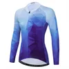 2022 Jersey de ciclismo Bike Mountain Road Mtb Top Long Seve Bicyc Shirt Fa Lady Clothing Spring Autumn Purp Blue AA230524