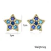 Stud Earrings BUY High Quality Copper Earring Female Party Jewelry 2023 Trendy CZ Zircon Star For Women Birthday Gift