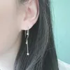 Hoop kolczyki Lamoon 925 Srebrne kolczyki dla kobiet Little Star Tassel 14K Gold Planed Fine Biżuteria Japońska Pierścień Ear