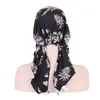 Nouveau femmes pré-attaché écharpe chimio casquette Hijab musulman foulard imprimer chapeaux perte de cheveux tête couverture bonnets Wrap Bonnet chapeau Bandanas