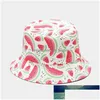 Cloches Nuevo Algodón Sombrero de pesca Mujeres Hombres Hip Hop Cap Pareja Arce Vegetal Panamá Cubo Sol Flat Top Pescador Sombreros Gorras F Dhgarden Dhvo1