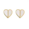 Studörhängen Mafisar Design Guldpläterad olja Droppande 5Color Heart Simple Women's Jewelry Valentine's Day Birthday Party Present