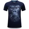 القمصان thirts Summer 3D قميص ثلاثي الأبعاد الأكمام القصيرة tshirt earphone-orangutan طباعة o-neck قميص اللياقة البدنية بالإضافة إلى الحجم m-6xl