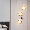Lampade da parete Lampada da scala moderna minimalista leggera di lusso Soggiorno TV Sfondo Camera da letto Comodino Long Strip Wal