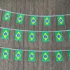 Bannerflaggor xvggdg 20st/set Brasilien bunting flaggor Pennant String Banner Buntings Festival Party Holiday G230524