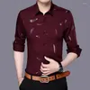 Männer Casual Hemden Kreative Feder 3D Gedruckt Mode Langarm Männer Hemd Herbst Qualität Glatte Komfortable Nahtlose Camisa Masculina