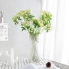 Dekorativa blommor 1st Två gaffel Artificial Simulation Spring Flower Plastic Home Wedding Decoration