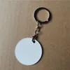 sublimation aluminum blank heart shape Bone round keychains hot transfer printing diy custom blanks key ring consumables