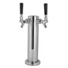 Dricker halm Högkvalitet Rostfritt stål Beer Tap Tower kran Double-head Easy Installation Column Bar Accessories Drinking