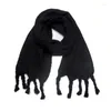 Halsdukar mohair kashmir kvinnor solid halsduk vinter varm sjal wrap bandana lång tofs kvinnlig foulard tjock filt