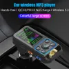 Новый FM -передатчик автомобиль Bluetooth Handsfree Car Kit Aux Audio Receiver QC3.0 PD 30W Fast Зарядка MP3 -плеер FM Модулятор