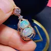 Серьги из свинья Fine Fire Opal для женщин 925 Серебряное платиновое покрытие хрустальная циркония Свадебные украшения