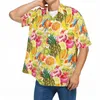 Men's Casual Shirts Men Fashion Spring Summer Short Sleeve Turndown Neck Printed T Top Blouse Art 3d Digital Print Holiday