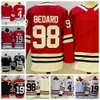 2023 Connor Bedard 19 Jonathan Toews Hockey Jerseys #98 New Reverse Retro 4 Seth Jones Mens Home Red Winter Classic Black C Patch