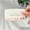 Stud Earrings S925 Needle 4Pairs Kawaii Set Colorf Flower Fruits Ear Post For Girls Students Korea Jewelry Gifts Drop Deliver Dhgarden Dhwxj