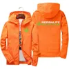 Herrenjacken Herbalife Nutrition Jacke Herren-Top für gesundes Training, modische Outdoor-Kleidung, lustiger Windjacke-Hoodie