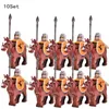 Blocks 10sets Knights Dark Sauron Battle Five Armies With Sword Rohan With Horse Blocks Kids Toy 230523