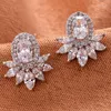 Boucles d'Oreilles Clous Personnalisées Mode Couronne Boutique Zircon