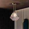 Taklampor all-copper lyxglas diamant sovrum gången korridor hem lampor modern nordisk badrum balkong deco belysning