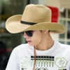 Boinas de chapéu de cowboy masculino de verão sun tap adulto protetor solar anti-UV BRIM MEN PLACH PANAMA B-8055
