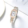 Other Watches fashion foreign trade alloy steel band steel chain watch ladies wholesale quartz watch21 230609