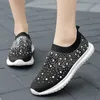 Dress Shoes Women 2022 Summer Casual Rhinestone Ladies Vulcanized Bling Flat Loafers Slip On Sneaker Female Tenis Feminino Y23