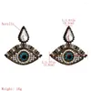 Stud -oorbellen blauwe oogvorm voor vrouwen Fashion Boho Persoonlijkheid Rhinestone Oorbellen Femme Trendy Handmade Ear Sieraden