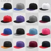 Kapity kulowe hurtowo -hip hop płaskie czapkę dorosłą solidny kolor łatwy kapelusz baseballowy Kobiety i mężczyźni niestandardowy snapback czapka 33 colos L230523