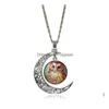 Pendant Necklaces Good Aaddadd Explosive Owl Moon Time Gemstone Retro Necklace Wfn170 With Chain Mix Order 20 Pieces A Lot Drop Deli Dhqoz