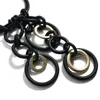 Colliers Amorcome nouveau Style Punk grand cercle pendentif colliers en caoutchouc bijoux pour femmes Long collier ras du cou en caoutchouc à la main chaînes collier