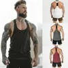 Mens Tank Tops Casual Fitness Sleeveless Gym Sports Running Vest Slim Muscle Bodybuilding Male Exercise Tee 230524