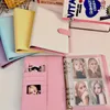 Blocchi per appunti Candy Color A5 Raccoglitore in pelle Pu Pocards Cover Cute Kpop Looseleaf Collect Book Po Cards Album Storage Stationery 230523