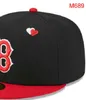 2023 Men's Boston Baseball Fitted Caps NY LA SOX B letter gorras for men women fashion hip hop bone hat summer sun Sports Size casquette Snapback A0