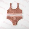 Damen Sport Bikini Sexy Dessous Brief Logo Damen BH Set Designer Unterwäsche Drei Farben