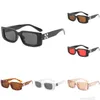 Offs Frames Lunettes de soleil Luxe Mode Lunettes de soleil Marque Arrow x Black Frame Eyewear Street Hommes Femmes Hip Sunglasse Hommes Femmes Sports Voyage Lunettes Damf