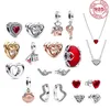 Новогодние коллекционные подвесные ожерелья 925 Серебряные чайные браслет для женщин Высококачественный DIY FIT Pandora Designer Designer